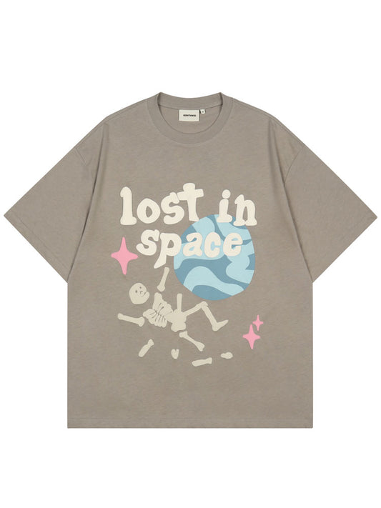 Skeleton Letter Planet Print Tee