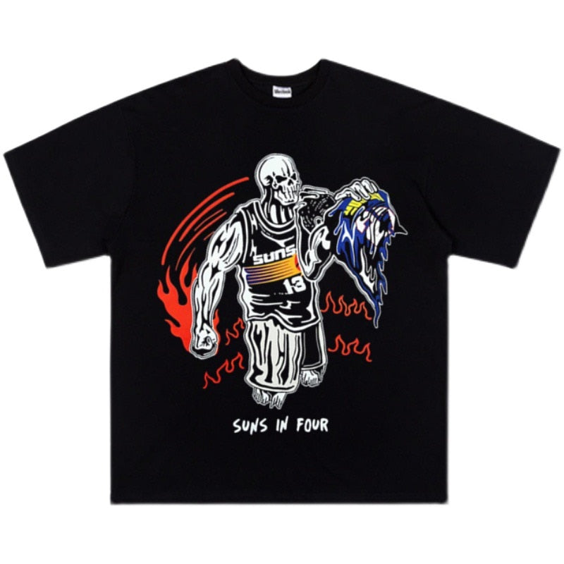 Skeleton Basketball Graphic Tee