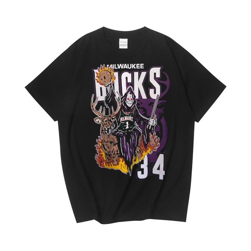 Skeleton Basketball Graphic Tee